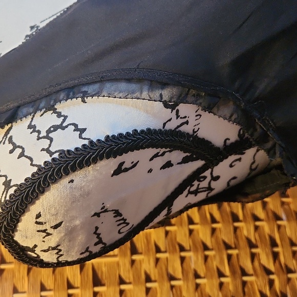 Donna Karan Elegant Black Long Sexy VNeck Evening Gown With Sheer Detailing Sz S - Picture 3 of 11